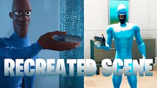 Frozones Iconic Super Suit Scene Recreated in Fortnite [upl. by Macswan]