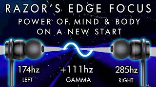 The Razors Edge Focus  111 Hz Gamma For Brain amp Body Power [upl. by Dlarrej]