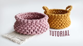 Woven Macrame Basket DIY [upl. by Andras]