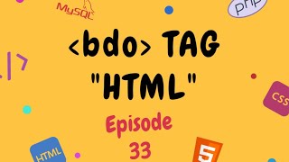 bdo Tag🔥IN HTML5  HINDI   2020   BIDIRECTIONAL TEXT OVERRIDE IN HTML⚡ [upl. by Suivatna]