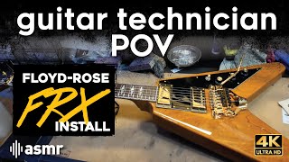 FloydRose FRX Install  Gibson Flying V Clone  Guitar Setup POV  Cirith Ungol Guitarist [upl. by Nnyluqcaj966]