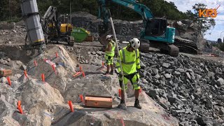 Bergsprängning med elektroniska sprängkapslar  Rock Blasting  GoPro  KPJ Bergarbeten [upl. by Ihtak737]