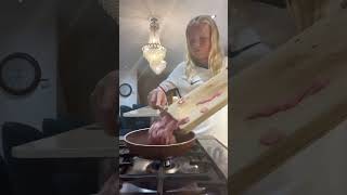 Boursin cheese pasta 🍝 cooking pasta cookingfood [upl. by Asirac]