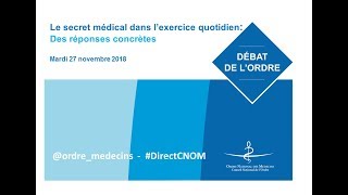 Le secret médical dans lexercice quotidien [upl. by Ttiwed131]