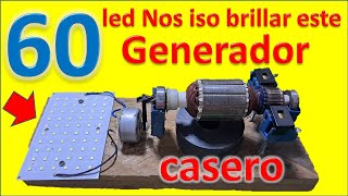 generador con rotor de taladro nos genero voltaje para 60 led [upl. by Euginimod98]