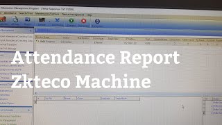 HOW TO PRINT ATTENDANCE REPORTZKTECO MACHINE [upl. by Acirretal]