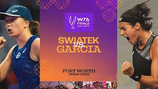 Iga Swiatek vs Caroline Garcia  2022 WTA Finals Group Stage  Match Highlights [upl. by Htiekal]