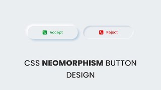 How To Make Neumorphism Button Using HTML And CSS  Neomorphism Style Web Design [upl. by Schoenburg]