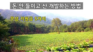 무상 지원 받은 5가지 사례ㅡ돈 안드는 임야개발 [upl. by Crysta]