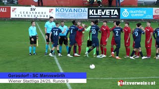 Highlights Gerasdorf  Mannwörth Wiener Stadtliga 2425 [upl. by Jewel]