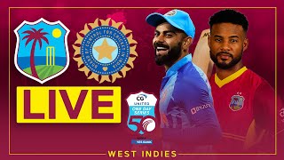 🔴 LIVE  West Indies v India  3rd CG United ODI powered by Yes Bank [upl. by Yrocal289]