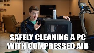 How to Safely Clean A PC Computer with Compressed Air Duster Best Method and Tips [upl. by Olli]