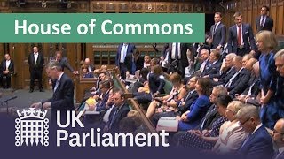 House of Commons 3 September 2019 Emergency debate on nodeal Brexit [upl. by Lacram150]