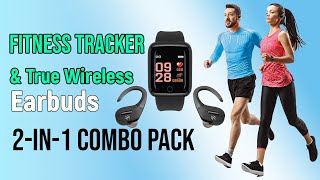 Slide Smart Watch Fitness Tracker amp True Wireless Earbuds  iMart Pcs Review [upl. by Radu]