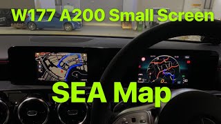 A200 W177 SG Map Loaded in Small Screen AMG Track Pace Activation [upl. by Ardiedak]