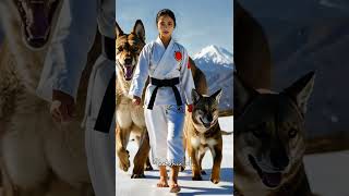 Karate girl With Animal Companion shorts short ai [upl. by Riem683]