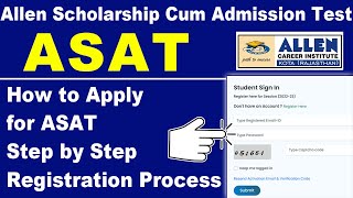 How to Apply for ASAT 2024 ALLENCareerInstituteofficial Kota  Toppers Talk [upl. by Drue]