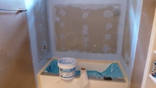 Tile backer board installation  60quot bathtub surround walls for Tile installation Partquot2quot [upl. by Eirrehc804]