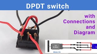 DPDT switch with Connection and Diagram  Double Pole Double Throw  Explained with animation [upl. by Ogeid]