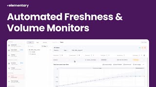 Elementary Automated Freshness amp Volume Monitors [upl. by Ramaj942]