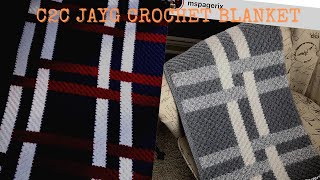 C2C JAYG CROCHET BLANKET  GINGHAM  crochetblanket [upl. by Silirama555]