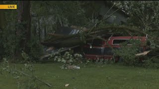 Tornado causes damage in Janesville [upl. by Bertha]