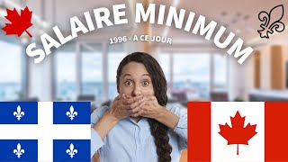 Evolution du salaire minimum au Quebec au Canada [upl. by Tarrel998]