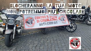 Roma manifestazione contro il divieto di circolazione moto euro 01 [upl. by Ytirahc505]