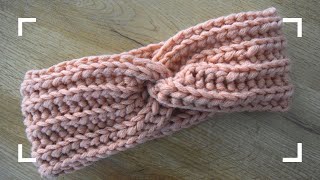 ❤️ STIRNBAND MIT TWIST HÄKELN  mit Patentmuster  für Anfänger geeignet [upl. by Statis]