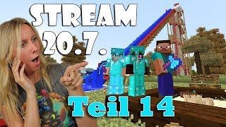 LIFE IN THE WOODS Minecraft  Stream vom 20717 Die mega Wasserrutsche 14 deutsch [upl. by Ainegul393]