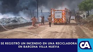 Incendio en una recicladora [upl. by Trill]