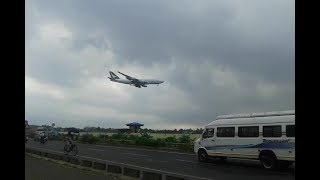 Cathay Pacific B747 landing at Kolkata international airport [upl. by Desirea687]