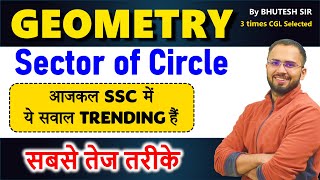 Trending concept Sector of circle area arc length questions SSC CGL 2024 Circles Plane geometry [upl. by Naitsabas]