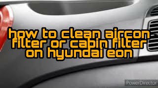 How to clean aircon filtercabin filter of hyundai eon [upl. by Peri]