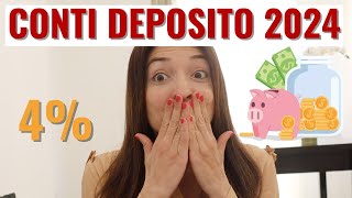 MIGLIORE CONTO DEPOSITO LIBERO 2024 quale banca offre interessi più alti 3 conti non vincolati [upl. by Silin876]