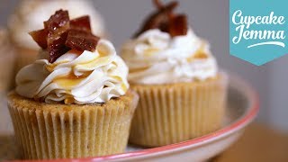 Maple amp Bacon Cupcake Recipe  Cupcake Jemma [upl. by Goss]