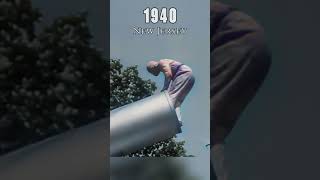 A Spectacular 1940 Human Cannonball Footage！ Add sound effects  colorized history [upl. by Norved]