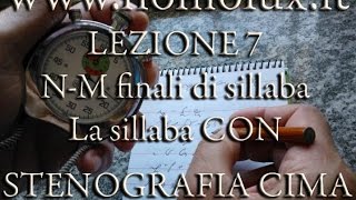 Corso di Stenografia Sistema Cima lezione 7  Le NM finali di sillaba e il simbolo CON [upl. by Hudgens]