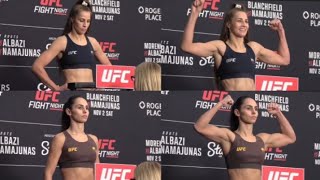 Ariane Lipski Vs Jasmine Jasudavicius Full Official Weighin Moreno Vs Albazi [upl. by Palgrave556]