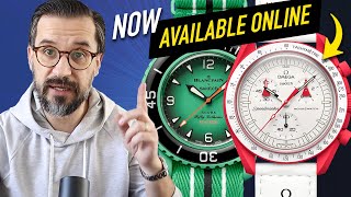 Omega x Swatch Moonswatch amp Blancpain x Swatch Fifty Fathoms Watches Are NOW Available Online [upl. by Manno]