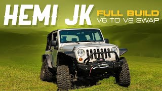 Full Build Swapping A V6 For A Hemi V8 In A Jeep Wrangler JK [upl. by Arathorn]