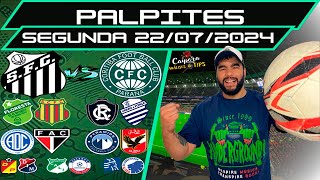 PALPITES DE FUTEBOL PARA HOJE 22 07 2024 SEGUNDA 17 JOGOS  BILHETE PRONTO Caipora Análises e TIPs [upl. by Aissilem]