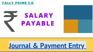 How To Do Salary Payable Entry in Tally Prime  Salary Payment Entry in Tally Prime  Salary Expense [upl. by Airret]