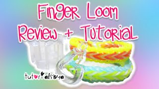 NEW Finger Loom Review  Tutorial  Fishtail amp Single Border  Rainbow Loom [upl. by Elicul630]