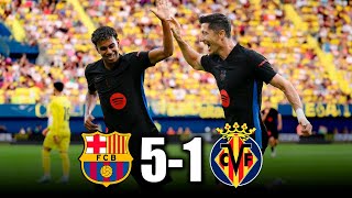 GOLEADA del BARCELONA vs VILLARREAL 51 ¡IMPARABLES  LA LIGA 2024 [upl. by Poppy]