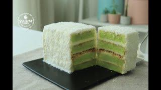 Amazing Cotton Soft Pandan Sponge Cake with Coconut Cream Frosting [upl. by Nev]