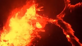 Hawaiian lava lake begins spewing lava again [upl. by Creight]