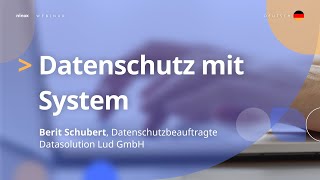 Datenschutz mit System Datenschutzdokumentation individuell und einfach [upl. by Sokul]