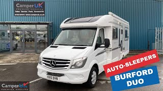 2015 AutoSleepers Burford Duo  For Sale at Camper UK [upl. by Nidnarb]