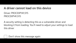 Fix Error PROCEXP141SYS Driver Cannot Load On This Device [upl. by Atteselrahc326]